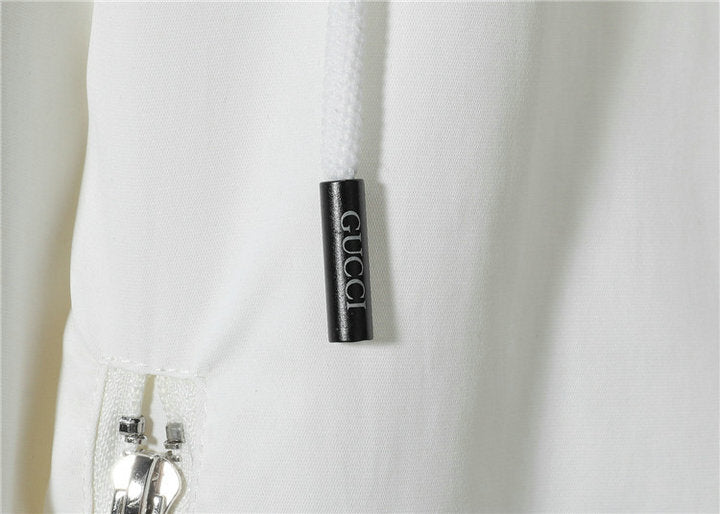 GUCCI Full Logo Hooded Windbreaker Jacket