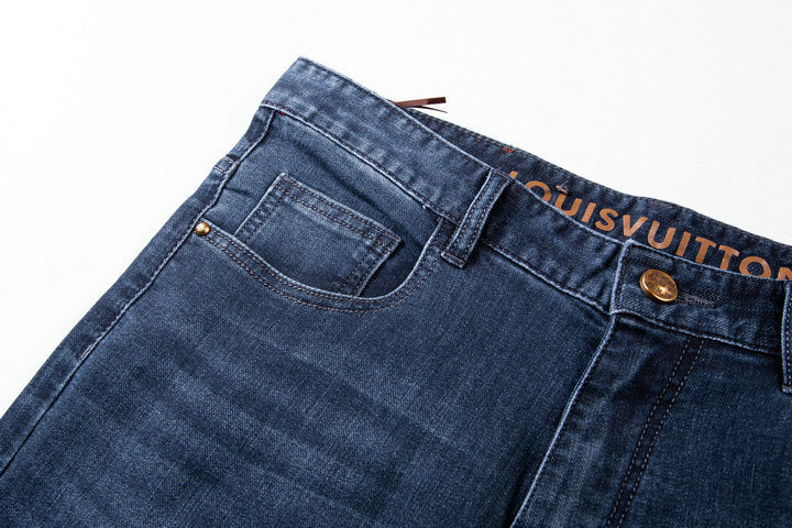 LV Straight Fit Denim Jeans