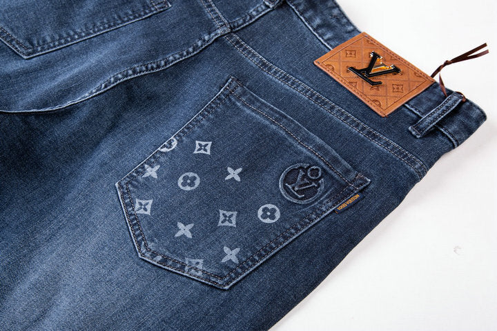 LV Straight Fit Denim Jeans