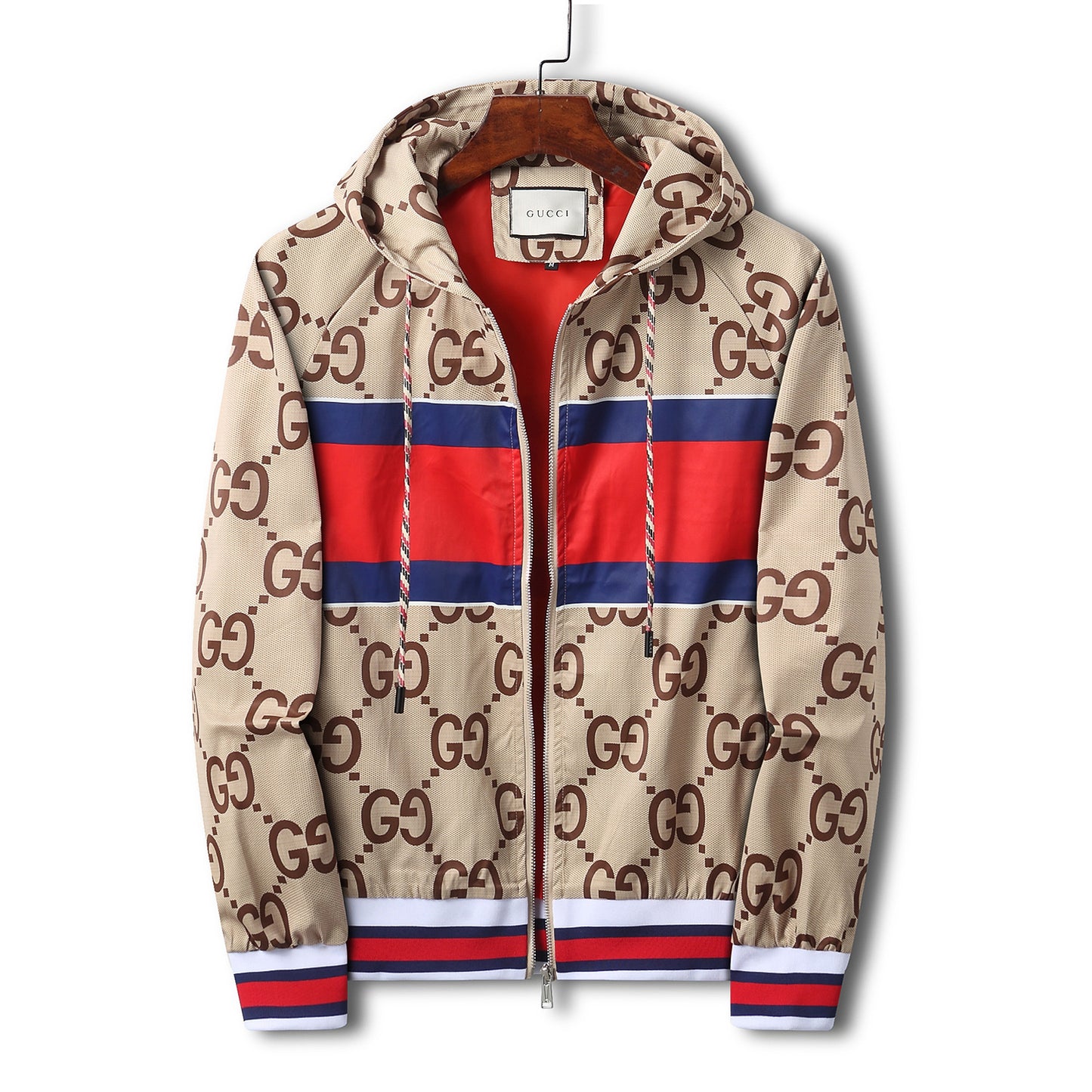 GUCCI Brown Lunar New Year 'GUCCI Tiger' Jumbo GG Hoodiw