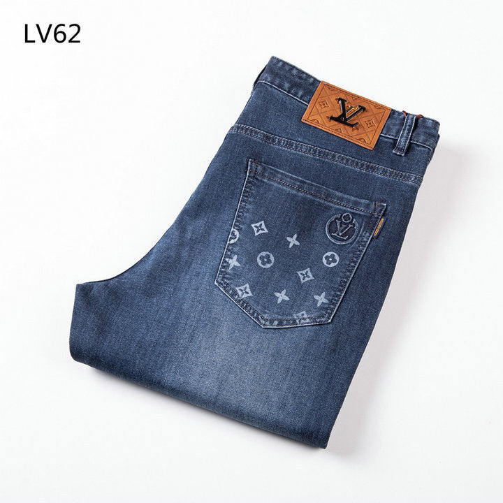 LV Straight Fit Denim Jeans