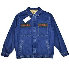 Gucci Oversized Embellished Webbing-Trimmed Denim Jacket