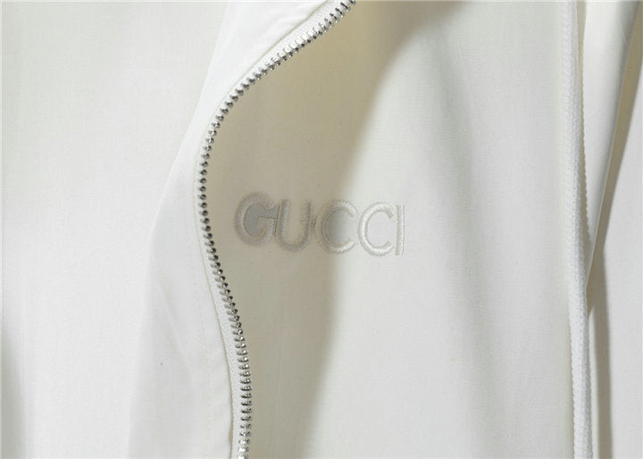 GUCCI Full Logo Hooded Windbreaker Jacket