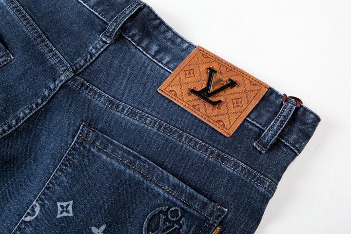 LV Straight Fit Denim Jeans