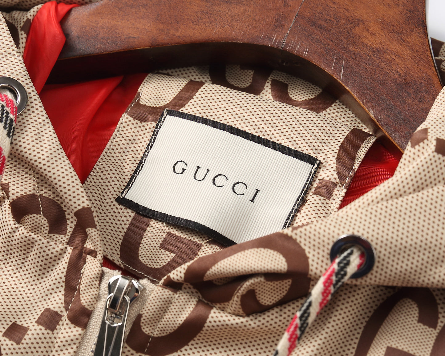 GUCCI Brown Lunar New Year 'GUCCI Tiger' Jumbo GG Hoodiw