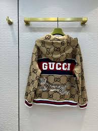 GG Supreme hooded jacket with a tiger print