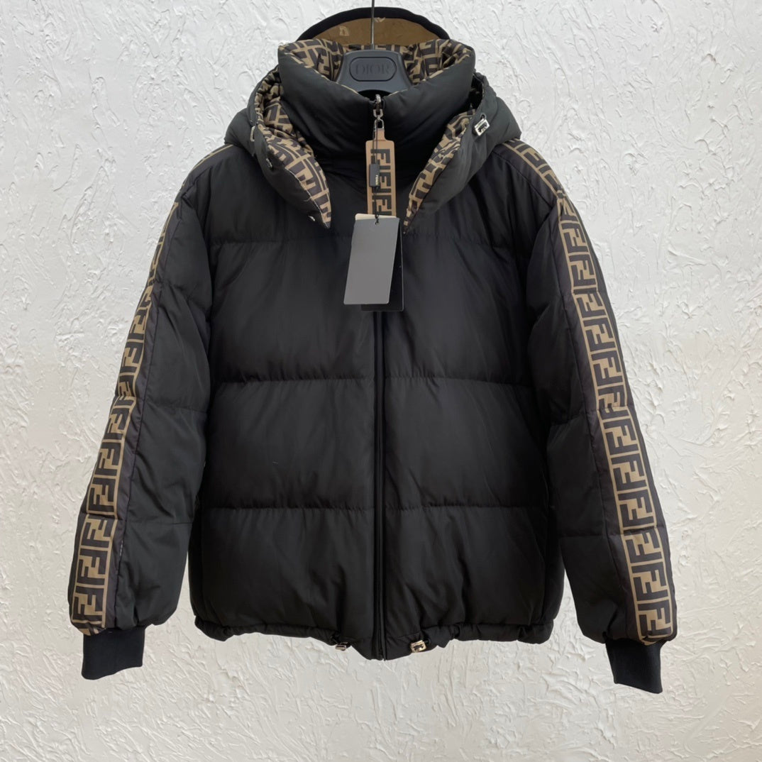 Fendi FF logo print puffer jacket