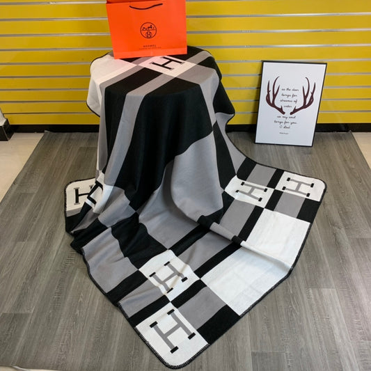 HERMES Wool Cashmere Blanket