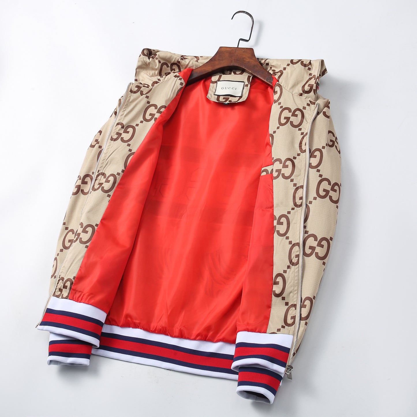GUCCI Brown Lunar New Year 'GUCCI Tiger' Jumbo GG Hoodiw