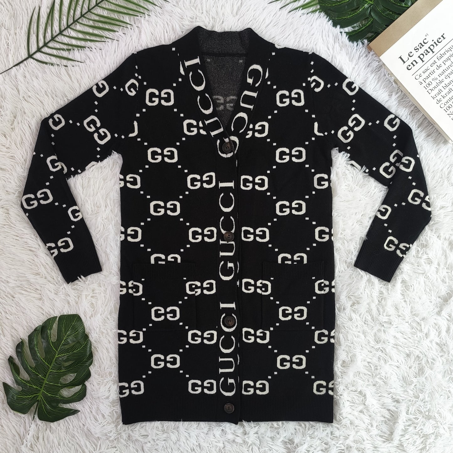 Gucci Cardigan with a GG Monogram Pattern