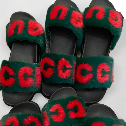 Green / Red  Luxx Slippers